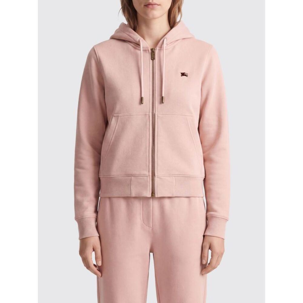 Burberry Women Burberry Embroidered Ekd Cotton Zip-Up Hoodie